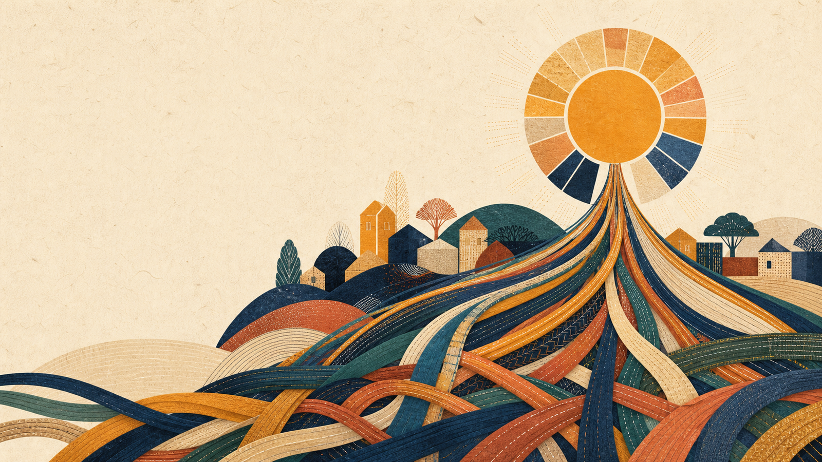 Editorial illustration representing community connection